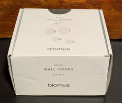 Blomus Ponto Wall Hooks Set of 4 in Lily White – 65798 – New Open Box