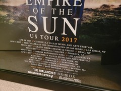 Original Empire of the Sun 2017 U.S. Concert Tour Poster in a black wooden frame