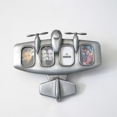 Malden Metal Plane Four Picture Frame Airplane Propellers Tabletop Stand 9″ Wide