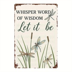 Whimsical Dragonfly Metal Sign Vintage Nature Themed Decor for Indoor & Outdoor