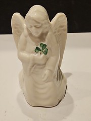 BELLEEK «Angel of Protection» Fine Porcelain 3.75″ Figurine from Ireland LN