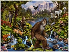 Regal Comfort – Land of the Bigfoot – Faux Fur Printed Throw Blanket 50″x60″