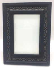 Photo Frame Black Resin/Plastic Gold Scroll Easel/Wall Hanger French Country