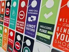 CLEVER SIGNS Recording in Progress – Please Do 9.25 x 3.5 inches, Reflective