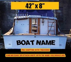 Custom Boat Name Personalized SOOP Lettering Vessel Yach Fishing Sport 48″ x 8″
