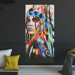 Art Decor Abstract Indian Woman Canvas Oil Painting Print Picture Home Wall Hang