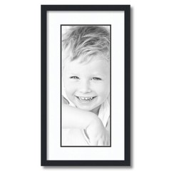 ArtToFrames Matted 12×24 Black Picture Frame with 2″ Double Mat, 8×20 Opening