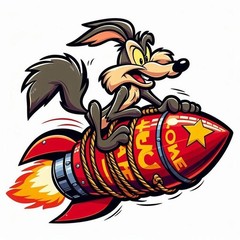 Wile E. Coyote Decal Sticker Car Truck Wall Mirror Phone Tumbler Bumper Window