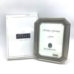5×7 Holson Burnes of Boston Picture Frame Jamestown Beaded Octagon Silvertone