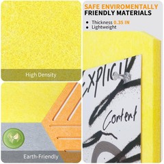 10 Pack 12 In Hexagon Felt Bulletin Cork Board Tiles Removable Adhesive Pushpins