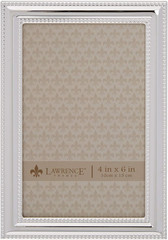 Elegant Silver-Plated Picture Frames with Beading, 5×7 & 4×6 Inches