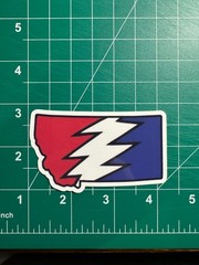 Montana Stealie – Grateful Dead – Laminated Vinyl Sticker 2″x3″