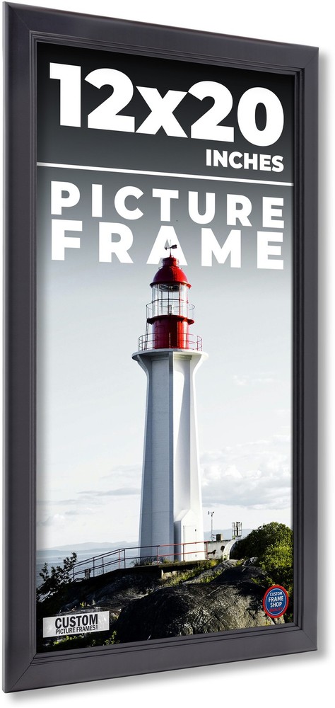 12×20 Frame Black Passaggi Solid Wood Picture Frame Width 1.5 Inches | Interior
