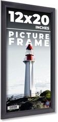 12×20 Frame Black Passaggi Solid Wood Picture Frame Width 1.5 Inches | Interior