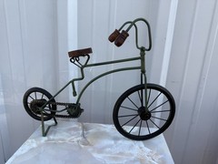 Vintage Metal Wire Bicycle Figurine Miniature Bike Model Home Decor 15″