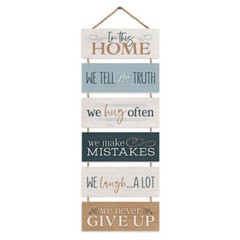 P. Graham Dunn Stacked Hanging Sign In This Home 26″