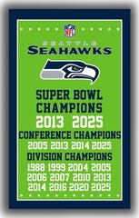 Football Team Memorable Custom Flag 90x150cm 3x5ft Seahawks Winner Best Banner