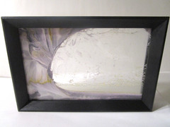 Sand Art Gold Purple Sparkling Wave Unique Changing Black Framed Wall Picture