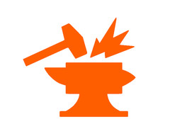 BLACKSMITH, FORGE, HAMMER, ANVIL, Decal Stickers for Cars, Laptops, Tablets