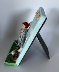 Vintage Small 3-D All Star Baseball Picture Frame 2×3 Photos