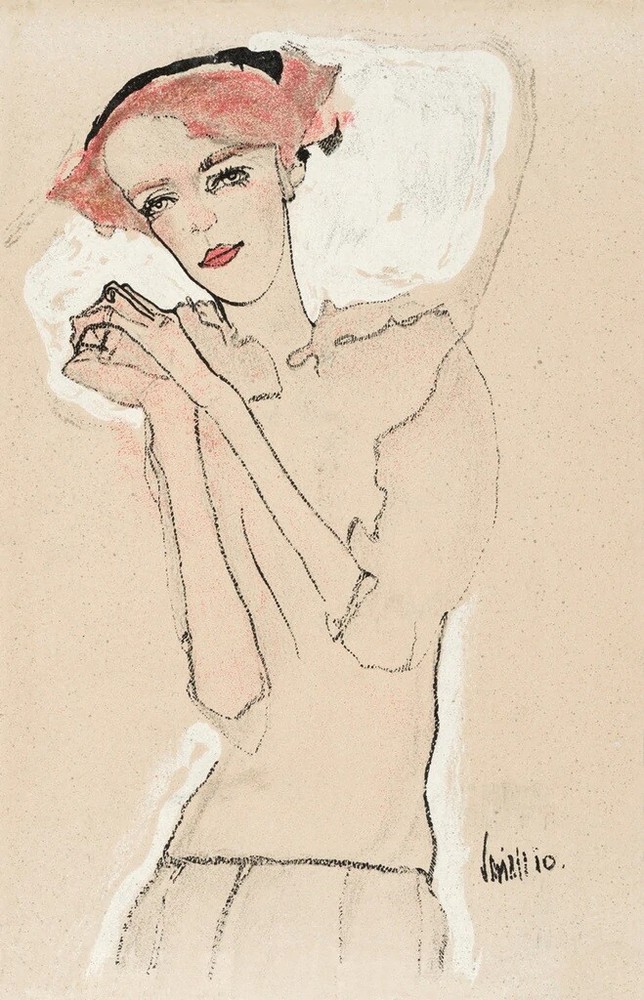 Portrait of a Woman II 1910, Egon Schiele, Art Print Poster 14″ x 11″ 3122