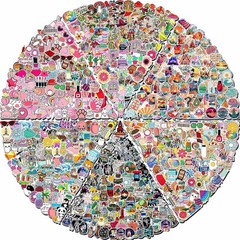 Arme 600 PCS Stickers Pack，Cute Colorful Waterproof Stickers，Vinyl Art Stickers.