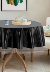 Clear Plastic 100% Waterproof Tablecloth – 60 x 84 Inch – Vinyl PVC Rectangle
