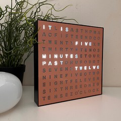 LED Word Desk Clock-7.8″ X 7.8″ X 2″- Powered by USB Cable -A Unique Gift Item