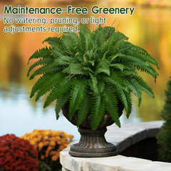 42In Artificial Boston Ferns Bush, Set of 2 Large Faux Ferns Plants, 79 Branches