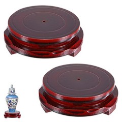 2 Pack Display Stand, Wooden Stand for Display [No Rotation, 3.54» x 1.18»]