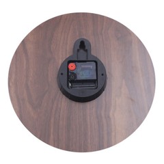 12Inch Large Modern Luminous Night Light Wall Clock Silent Wood Battery operated