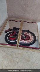 DEFECTIVE Vintage Harley Davidson 3 Piece Decorative Wall Mirror G3D
