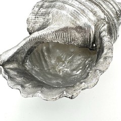 Large Silver Seashell Resin? 13 X 6 Inch Nautical Ocean Beach Decor