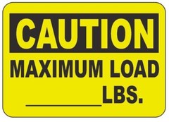 Caution Maximum Load Weight Work Sticker Safety Decal Sign D245