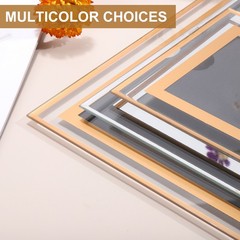 8.9 x 6.9 Inch Glass Photo Frame Vertical or Horizontal Picture Frame Silver