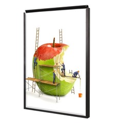 12×18 Inch Picture Frames,1PCS, Plexiglass, Black Aluminum Snap Frame, Front-…