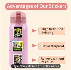 20 PCS Shrek Movies (Unofficial) Funny Kids Animated Stickers BRAND NEW