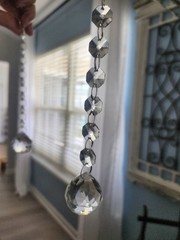 30mm Chandelier Faceted Glass Sphere Prism (7) Lot