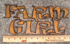 Rustic Metal Farm Girl Sign – Country Wall Decor Ranch Art 11.5” x 7.5”
