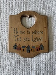 Home Is Where You Are Loved Wood Sign Home Decor Farmhouse Handpainted