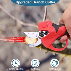 21V Cordless Electric Pruning Shears 40mm 1.57in Electric Branch Scissors Tree B