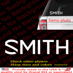 Smith Script Vinyl Die Cut Decal Sticker for Snowboard Ski Winter Sports FY124