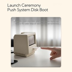 Maclock Retro Pixel Alarm Clock, 1984 Computer-Inspired USB Desk Clock with P…