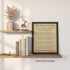 The Man in the Glass Poem – Inspirational Wall Art for Men – Stoicism Quote -…