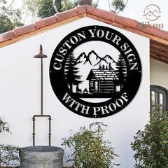 Custom Logo Metal Sign Personalized Laser Cut Unique Shape Business Wall Art