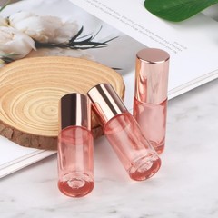 Wresty 1/6 Oz Pink Glass Roller Bottles, 6 Pack 5ml Roll On Bottles With pink