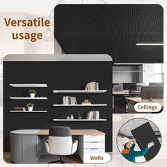 8-Pack PVC Slat Wall Panels Interior Wall Decor 24x48in 3D Fluted Panels 2×4 FT