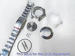 DIY 40MM Stainless Steel Watch kit For 2824 2836 3135 After-sales Accessories-