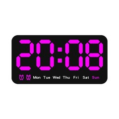 Dual Time Format Adjustable Brightness Bright Display Built-in Alarm Feature