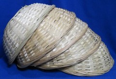 Fine, Tight Woven Round Wicker Basket Bowl 5(b)-8, 8.5(t)»(d)x3″(h) 3/16″ Reeds